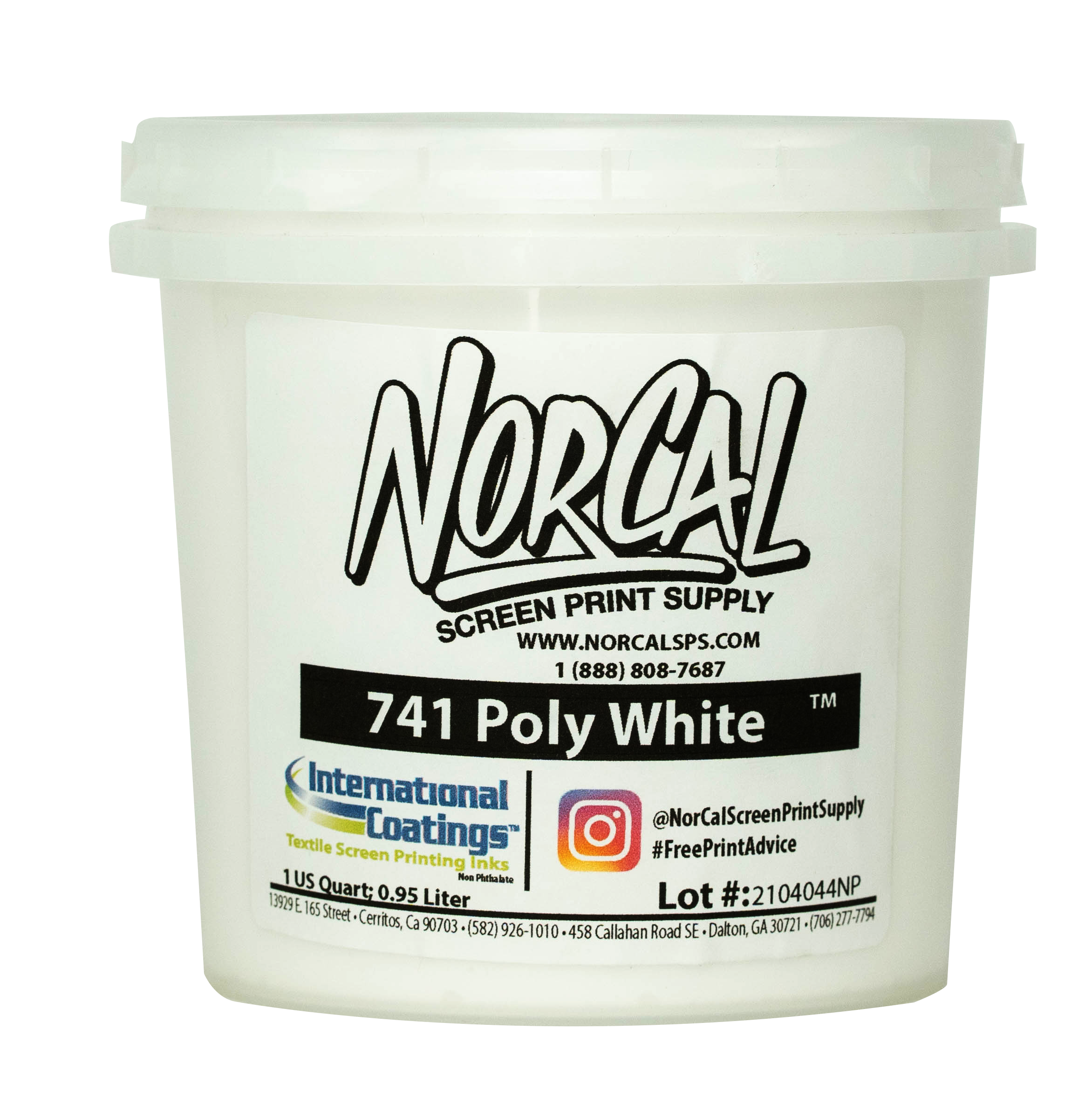 741 Low Bleed Poly White | Screen Printing Supplies | NorCal SPS 741 Low Bleed Poly White | Screen Printing Supplies | NorCal SPS