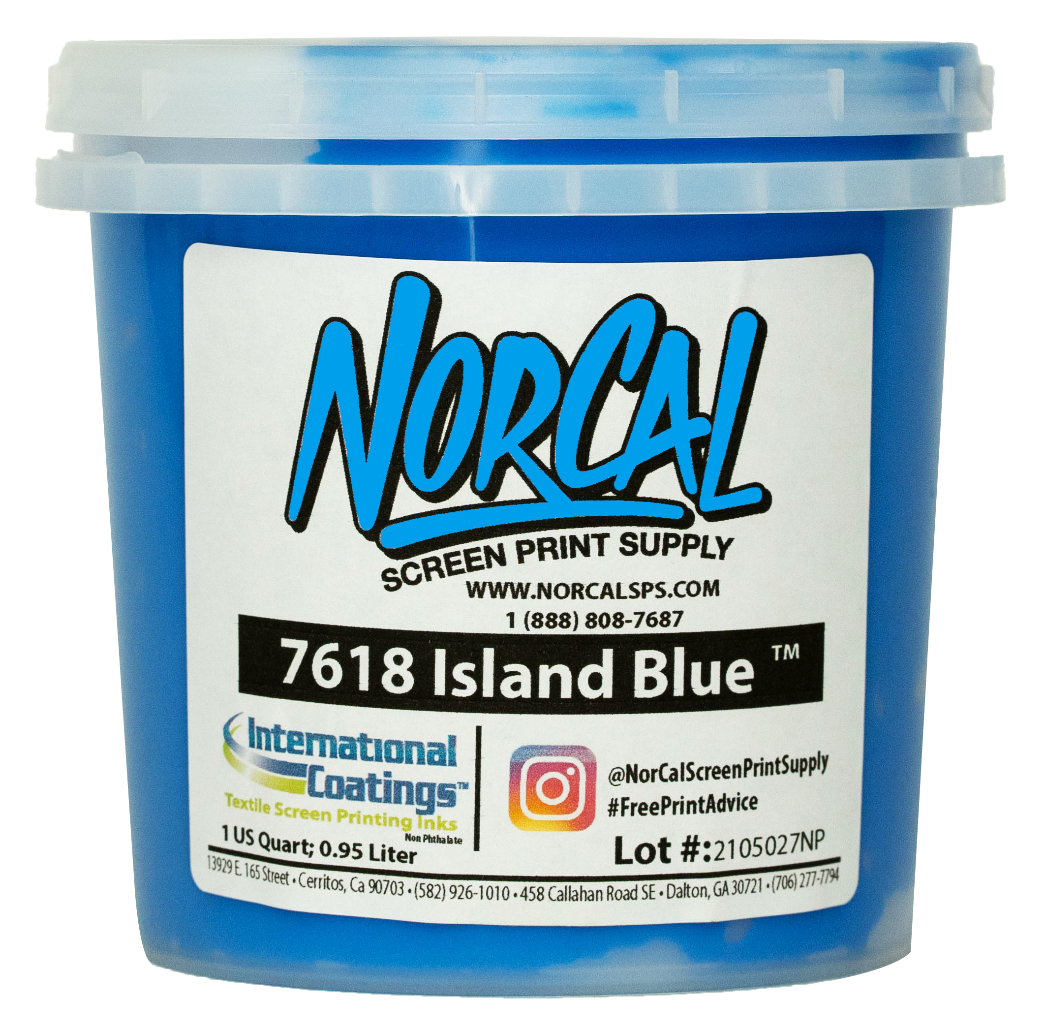 7618 Island Blue Plastisol | Screen Printing Supplies | NorCal SPS