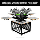 Riley Hopkins 250+ 6 Color 4 Station Screen Printing Press with XYZ Micro Registration
