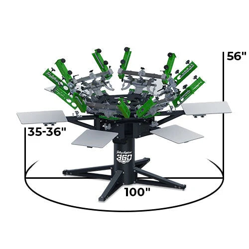 Riley Hopkins 360 6 Color 6 Station Press with XYZ Micro Registration