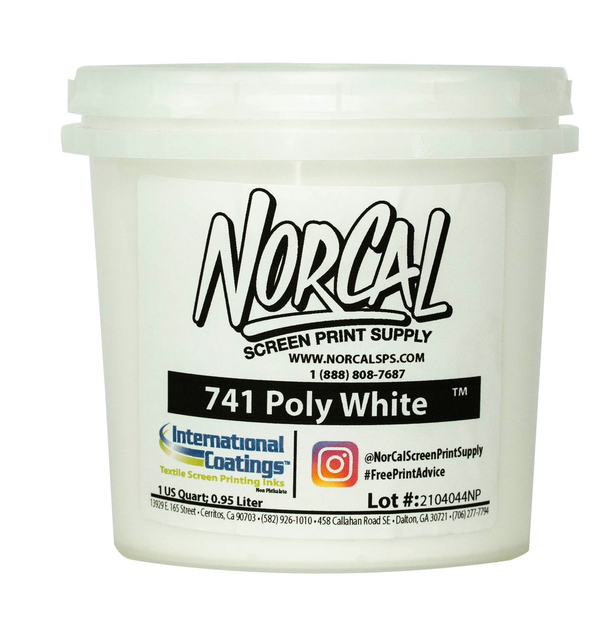 741 Low Bleed Poly White | Screen Printing Supplies | NorCal SPS