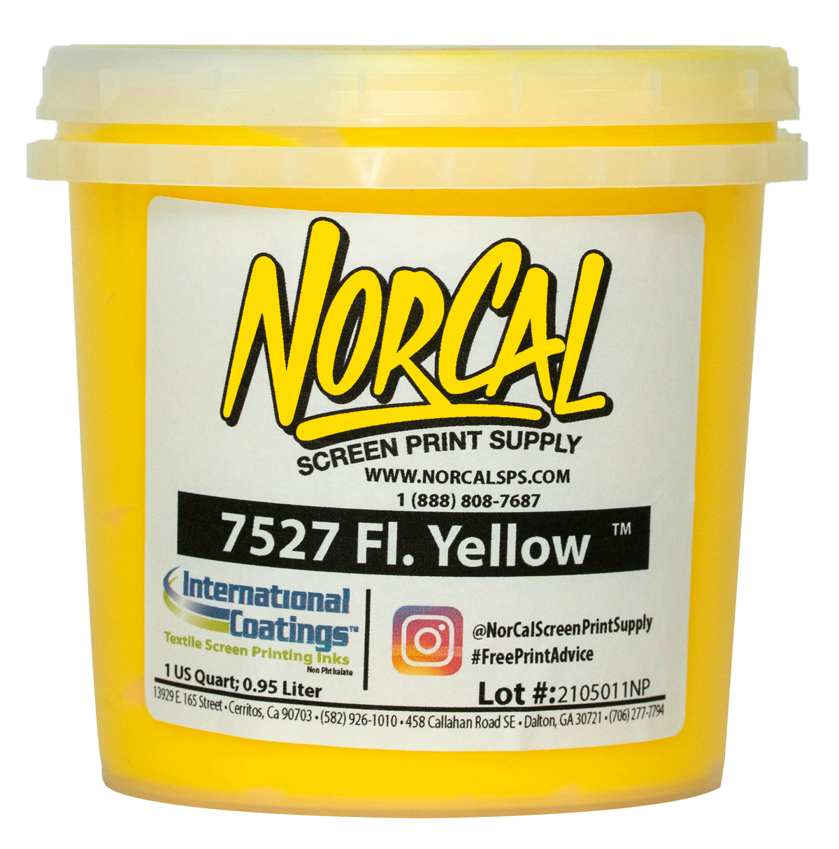 7527 Fluorescent Yellow Ink | Screen Printing Supplies | NorCal SPS